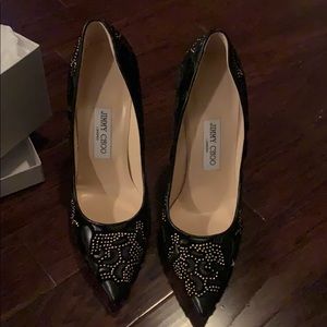 Brand New Jimmy Choo Anouk Black leather w/studs